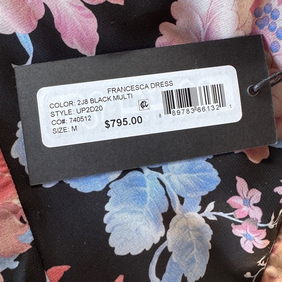 NWT Emanuel Ungaro Francesca floral ruched mini dress size M - Picture 6 of 6